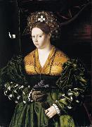 BARTOLOMEO VENETO Portrait of a Lady in a Green Dress Germany oil painting artist